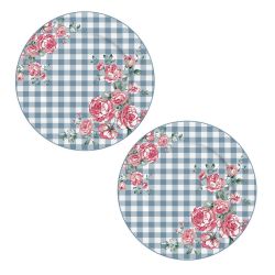 Isabelle Rose Shabby Chic Julia kkesszrke kocks / rzss 2 db-os porceln desszertes tnyr szett