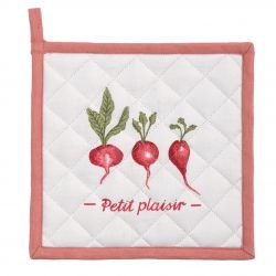 Clayre & Eef Country Petit Plaisir retek mints / piros kocks steppelt pamut ednyaltt