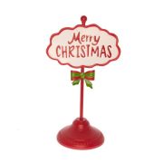  D & D Vintage Merry Christmas feliratos piros / fehr ll fm tbla (39cm)